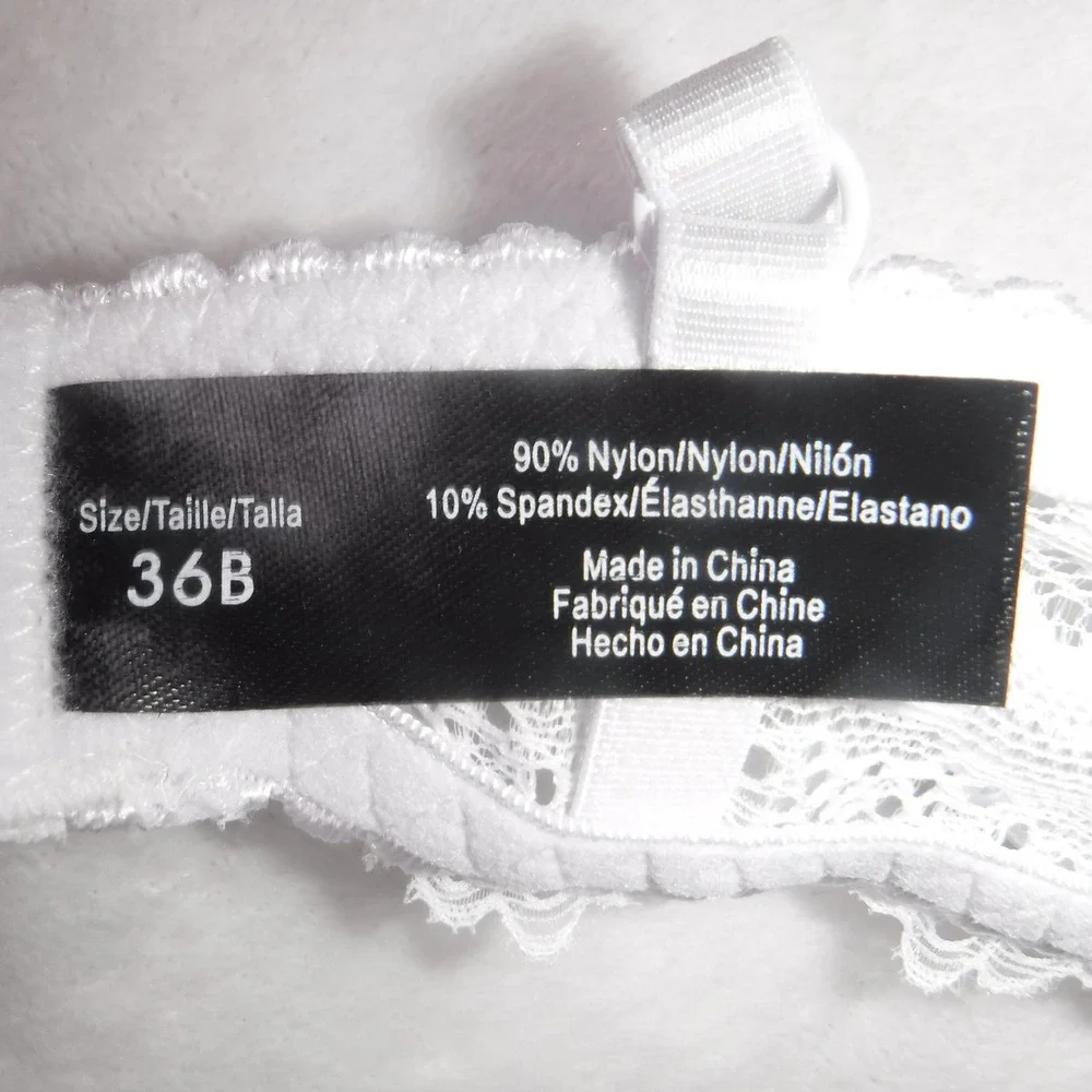 Rene Rofe White Lace Extreme Push Up Bra 36B Underwire B25451 NEW - Picture 7 of 9